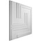 Ekena Millwork Geometric EnduraWall Decorative 3D Wall Panel, White, 19 5/8"W x 19 5/8"H WP20X20GMWH - alternate 2